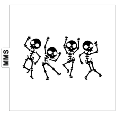 Pochoir squelettes dansant