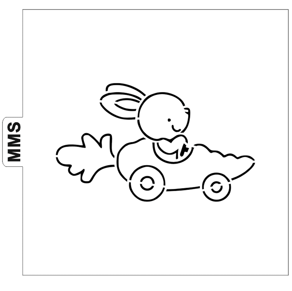 un lapin en voiture classique sur fond blanc 7106400 Art vectoriel
