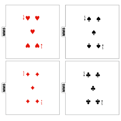 LOT de 4 pochoirs carte à jouer