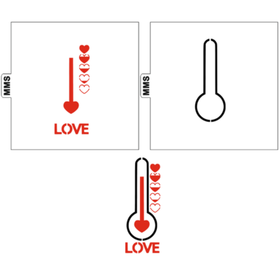 Pochoir thermomètre love